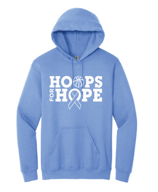 NEW 2025 Hoops for Hope Hoodies in Carolina Blue, ORDER NOW!