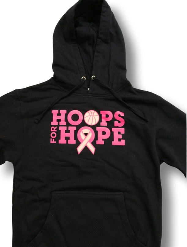 SOLID NAVY with Pink hoops Logo Hoodie ADULT While Supplies Last