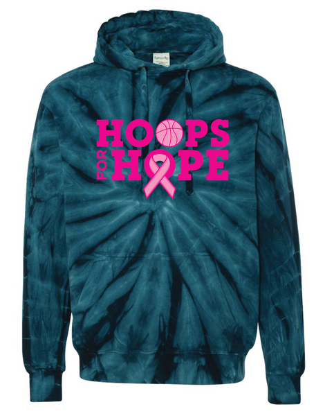 HOODIE with Pink hoops Logo Tie Dye Hoodie ADULT 2023 Design - limited  quantities